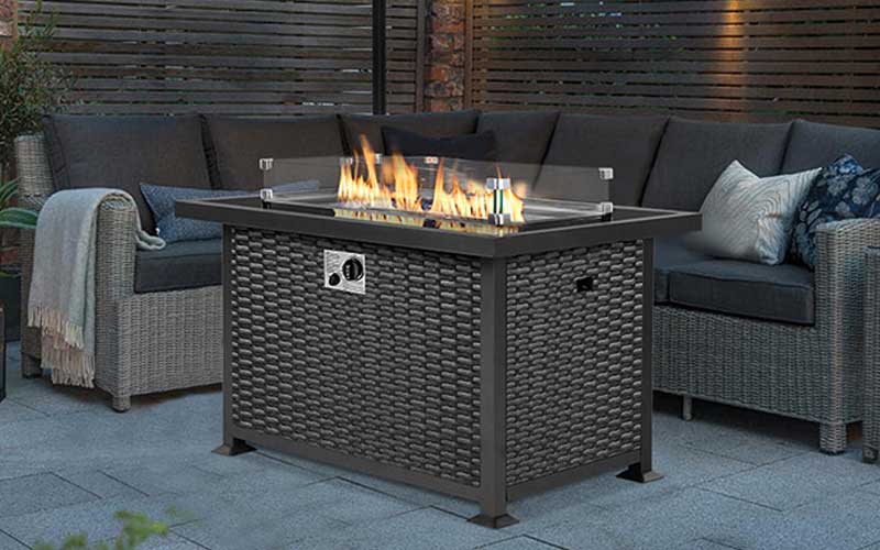Best Patio Fire Pit Tables with Glass Wind Guards